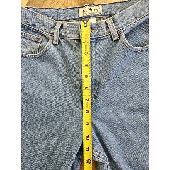 L.L. Bean Original Fit Relaxed Denim Jeans Women's 10 Petite Blue Vintage - Picture 8 of 9